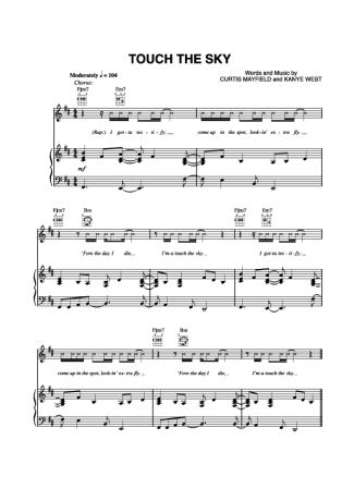 Kanye West Touch The Sky score for Piano