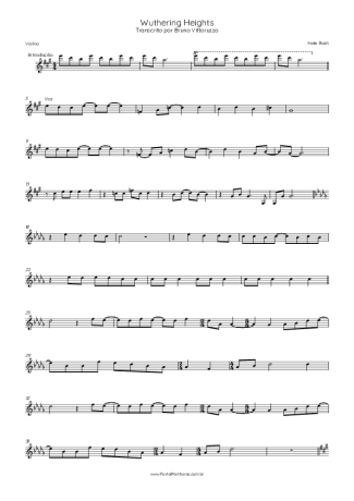 Kate Bush Wuthering Heights score for Violin