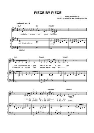 Kelly Clarkson Piece By Piece score for Piano