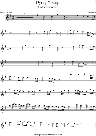 Kenny G Dying Young score for Alto Saxophone