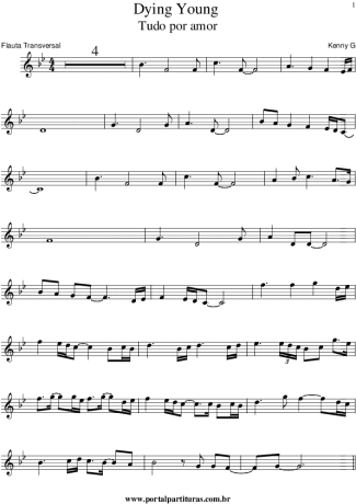 Kenny G Dying Young score for Flute
