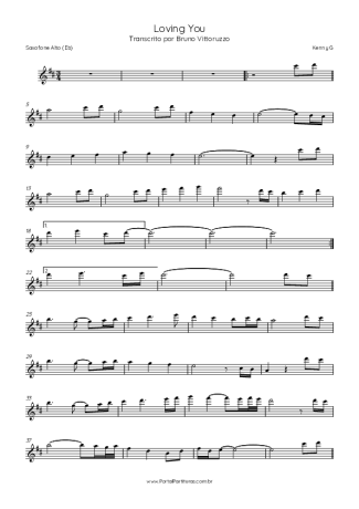 Kenny G  score for Alto Saxophone