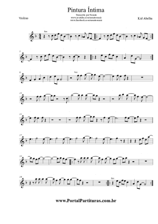 Kid Abelha Pintura Íntima score for Violin