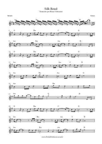 Kitaro Silk Road score for Keyboard