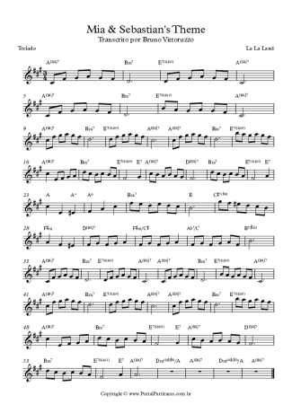 La La Land Mia & Sebastian´s Theme score for Keyboard