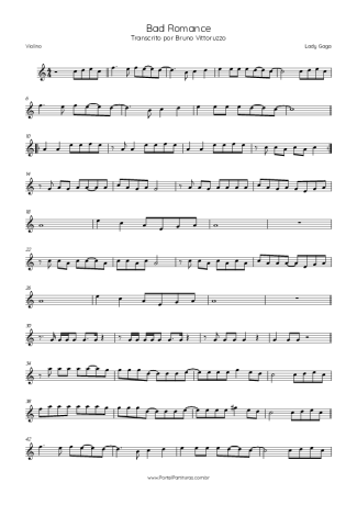Lady Gaga  score for Violin