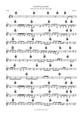 Lady Gaga Hold My Hand score for Acoustic Guitar