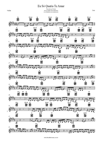 Laís Yasmin Eu Só Queria Te Amar score for Acoustic Guitar