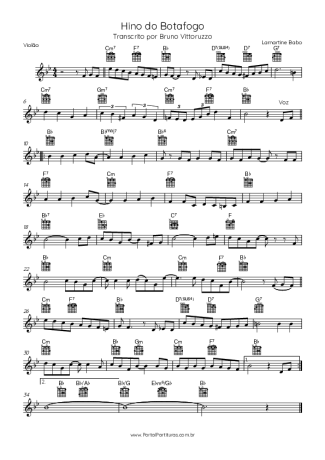 Lamartine Babo Hino Do Botafogo score for Acoustic Guitar