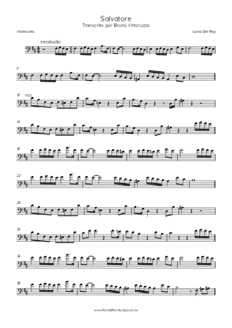 Lana Del Rey Salvatore score for Cello