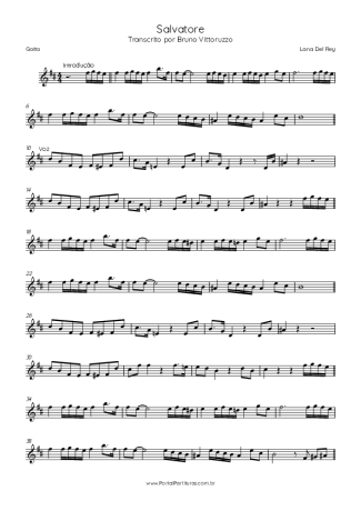 Lana Del Rey Salvatore score for Harmonica