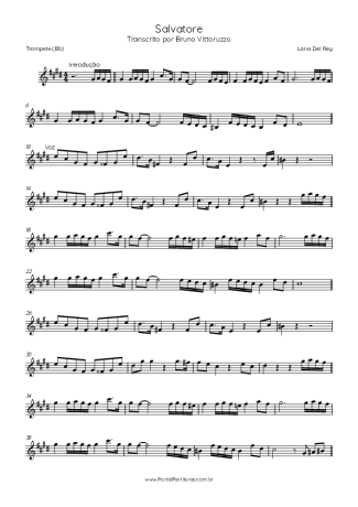 Lana Del Rey Salvatore score for Trumpet