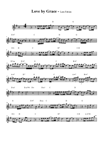 Lara Fabian Love By Grace score for Tenor Saxophone Soprano (Bb)
