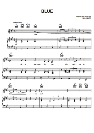 LeAnn Rimes Blue score for Piano