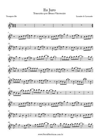Leandro e Leonardo Eu Juro score for Trumpet