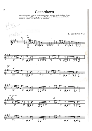 Lee Ritenour Countdown score for Guitar