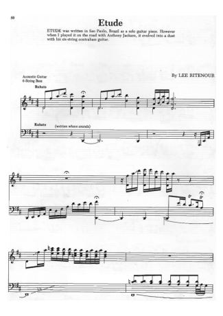 Lee Ritenour Etude score for Guitar