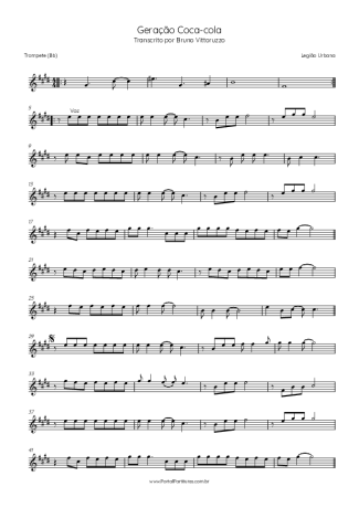 Legião Urbana Geração Coca-cola score for Trumpet