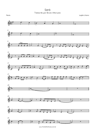 Legião Urbana Será score for Flute