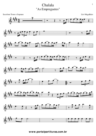 Léo Magalhães Chalala As Empreguetes (Novela Cheias de Charme) score for Tenor Saxophone Soprano (Bb)