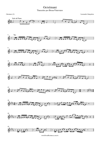 Leonardo Gonçalves Getsêmani score for Clarinet (C)