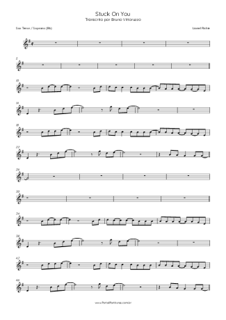 Lionel Richie  score for Tenor Saxophone Soprano (Bb)