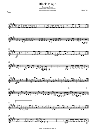 Little Mix Black Magic score for Flute