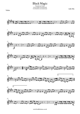 Little Mix Black Magic score for Violin