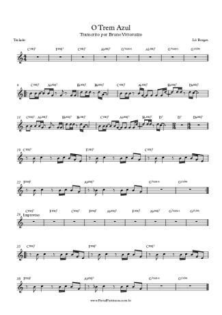 Lô Borges O Trem Azul score for Keyboard