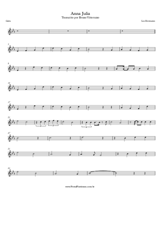 Los Hermanos Anna Julia score for Harmonica