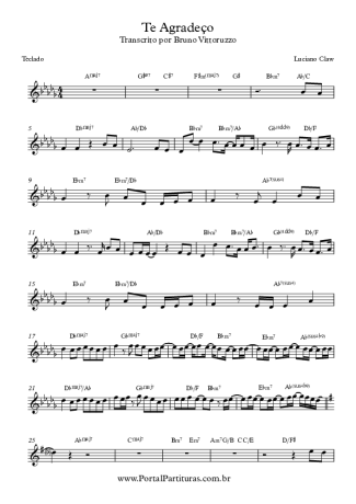 Luciano Claw Te Agradeço score for Keyboard