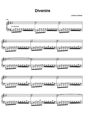 Ludovico Einaudi Divenire score for Piano