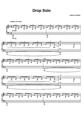 Ludovico Einaudi Drop Solo score for Piano