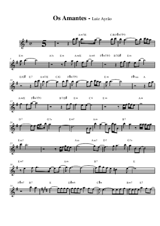 Luiz Ayrão Os Amantes score for Alto Saxophone