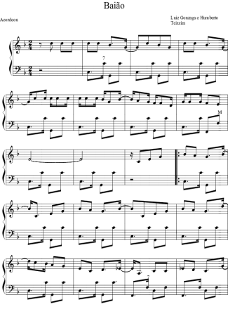 Luiz Gonzaga Baião score for Accordion