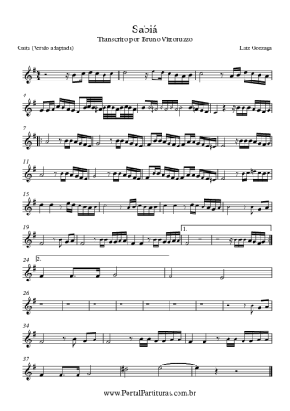 Luiz Gonzaga Sabiá score for Harmonica