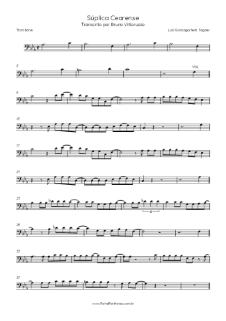 Luiz Gonzaga Súplica Cearense (feat. Fagner) score for Trombone