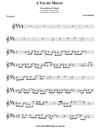 Luiz Melodia A Voz do Morro score for Trumpet