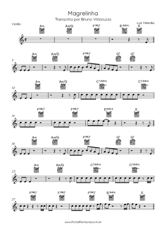 Luiz Melodia Magrelinha score for Acoustic Guitar