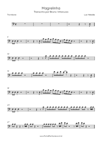 Luiz Melodia Magrelinha score for Trombone