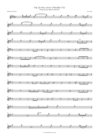 Luiz Vieira Paz Do Meu Amor (Prelúdio Nº2) score for Alto Saxophone
