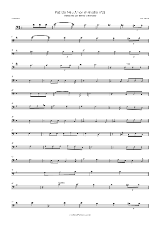 Luiz Vieira Paz Do Meu Amor (Prelúdio Nº2) score for Cello