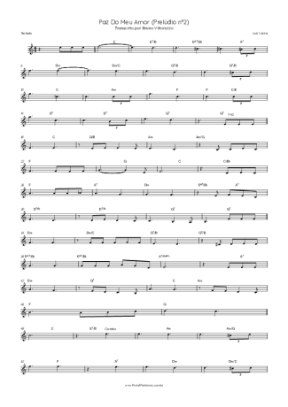Luiz Vieira Paz Do Meu Amor (Prelúdio Nº2) score for Keyboard