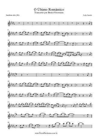 Lulu Santos O Último Romântico score for Alto Saxophone