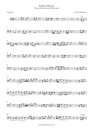 Lupcínio Rodrigues Esses Moços score for Trombone