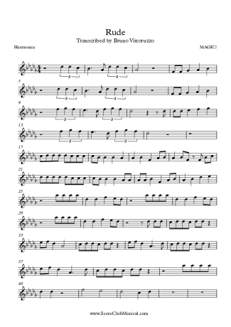 Magic Rude score for Harmonica