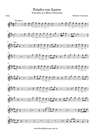 Mamonas Assassinas Pelados em Santos score for Harmonica