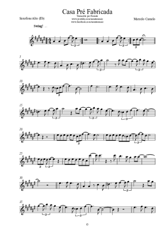 Marcelo Camelo Casa Pré Fabricada score for Alto Saxophone