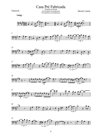 Marcelo Camelo Casa Pré Fabricada score for Cello