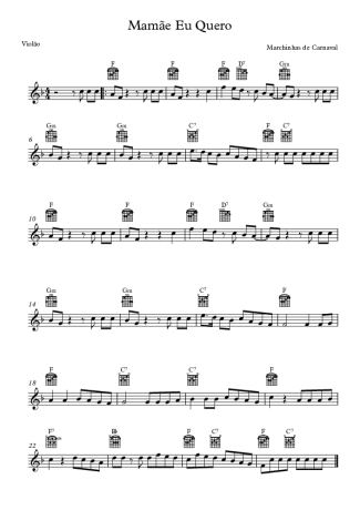 Marchinhas de Carnaval Mamãe Eu Quero score for Acoustic Guitar